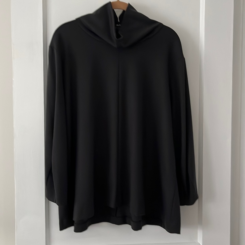 Kal Rieman refined Jersey funnel neck top
